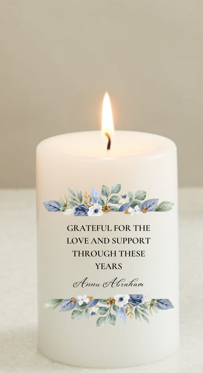 Customised Thank You Candles