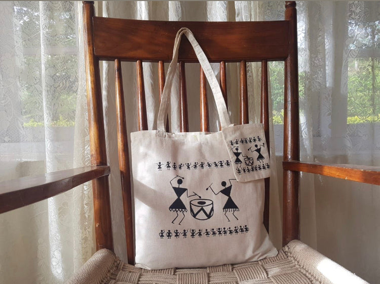 Warli Art Tote Bag