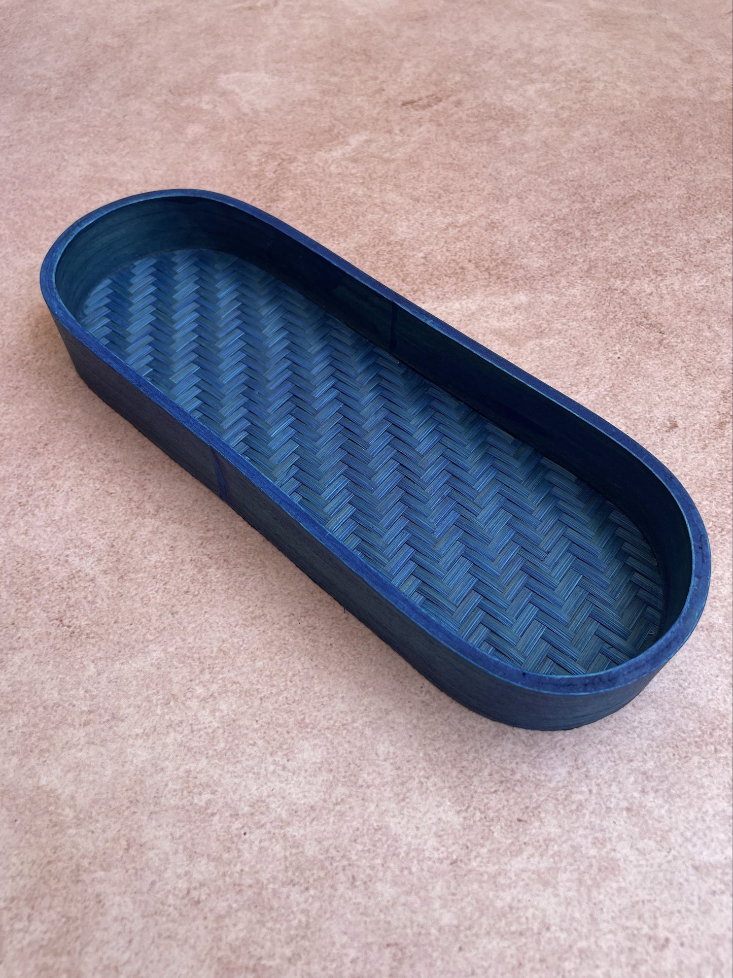 Blue Bamboo Tray