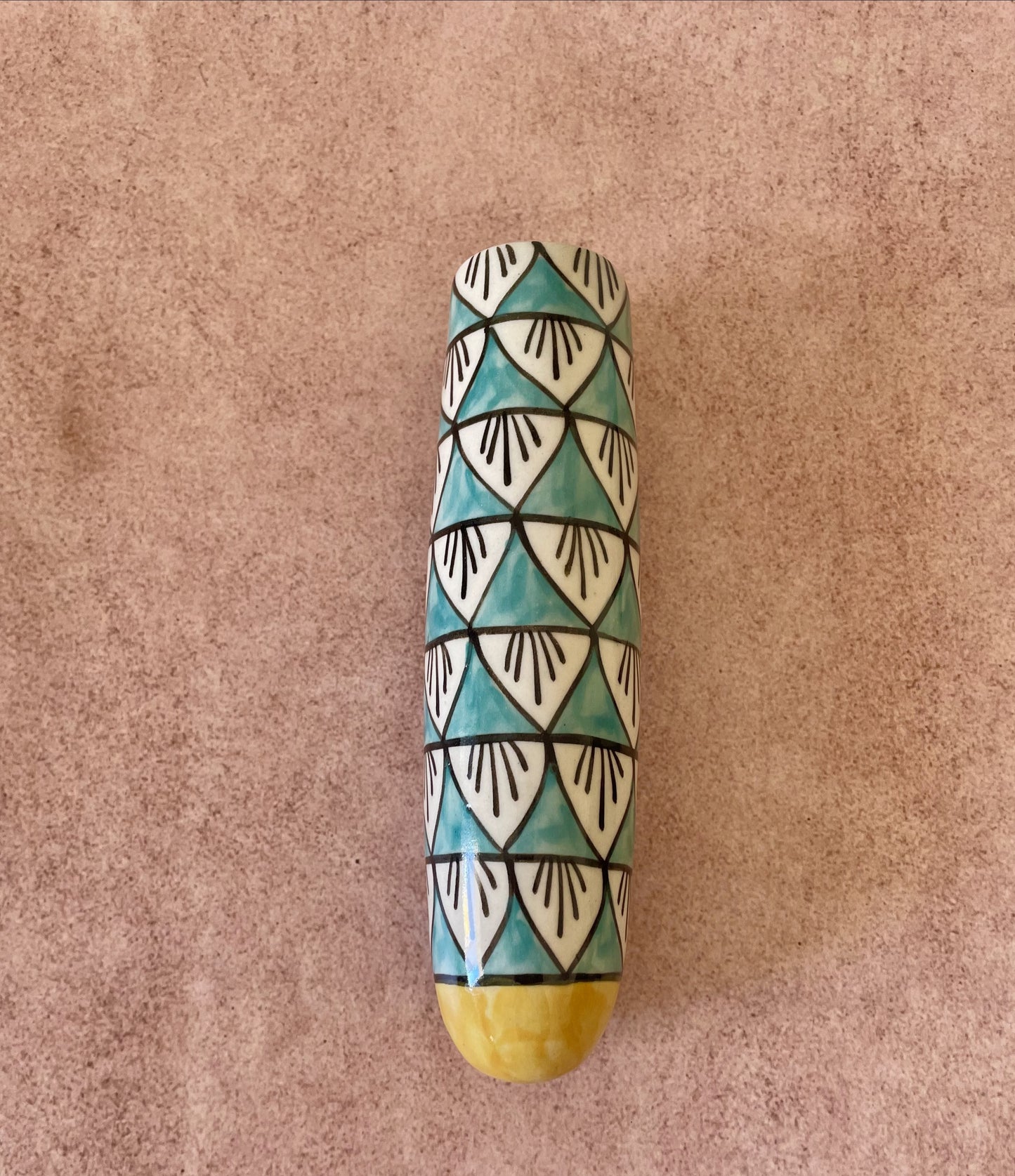Handpainted Blue Boho Wall Planter