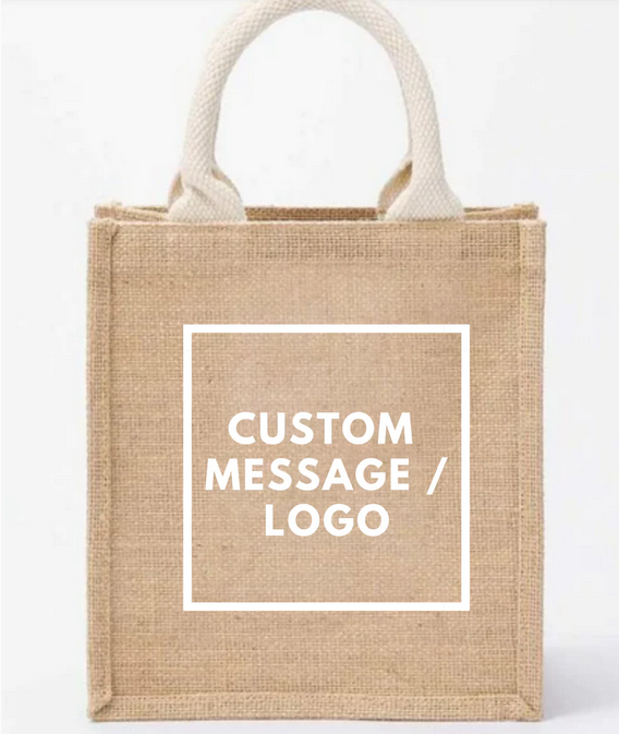 Personalised jute bags discount
