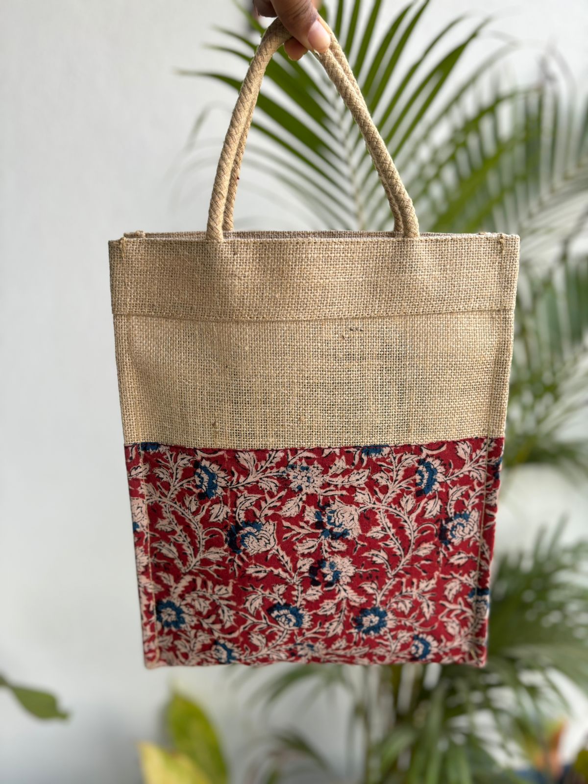 Kalamkari Jute Lunch Bag