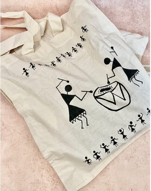 Warli Art Tote Bag