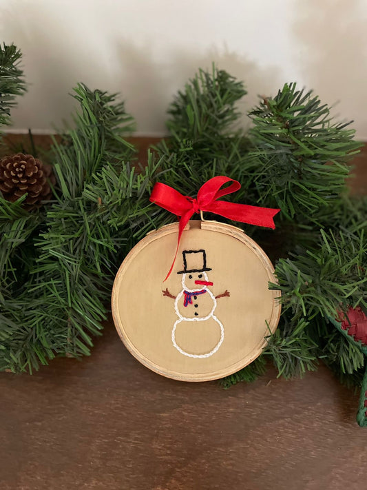 Snowman Christmas Hoop