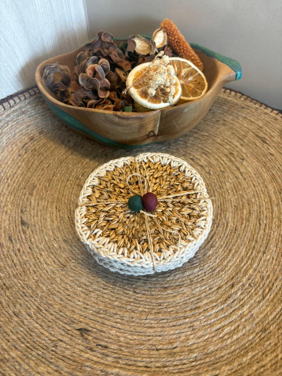 Banana Fibre Crochet Coasters ( Set of 4 )