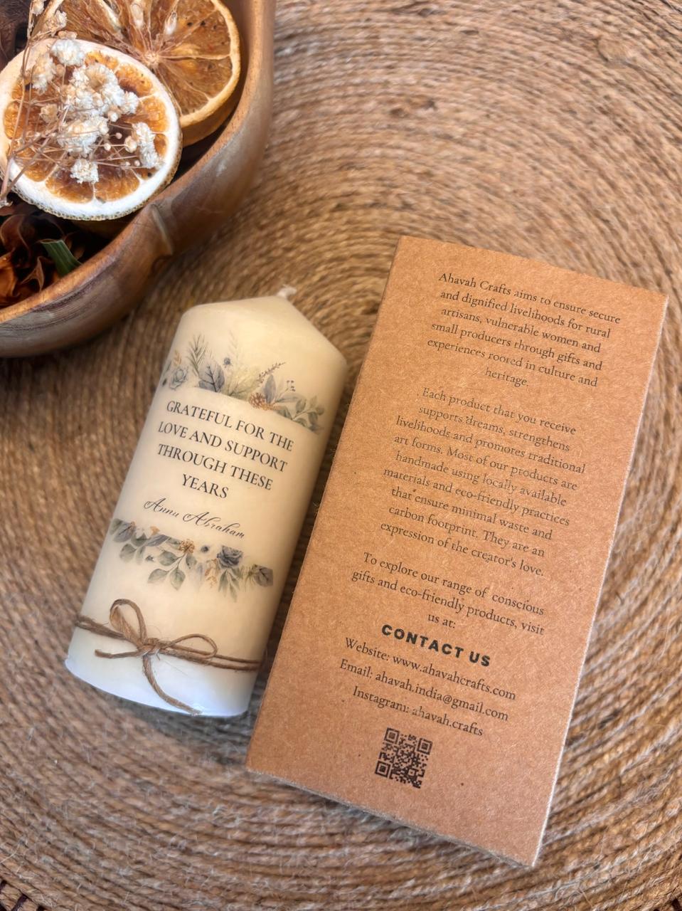 Customised Thank You Candles