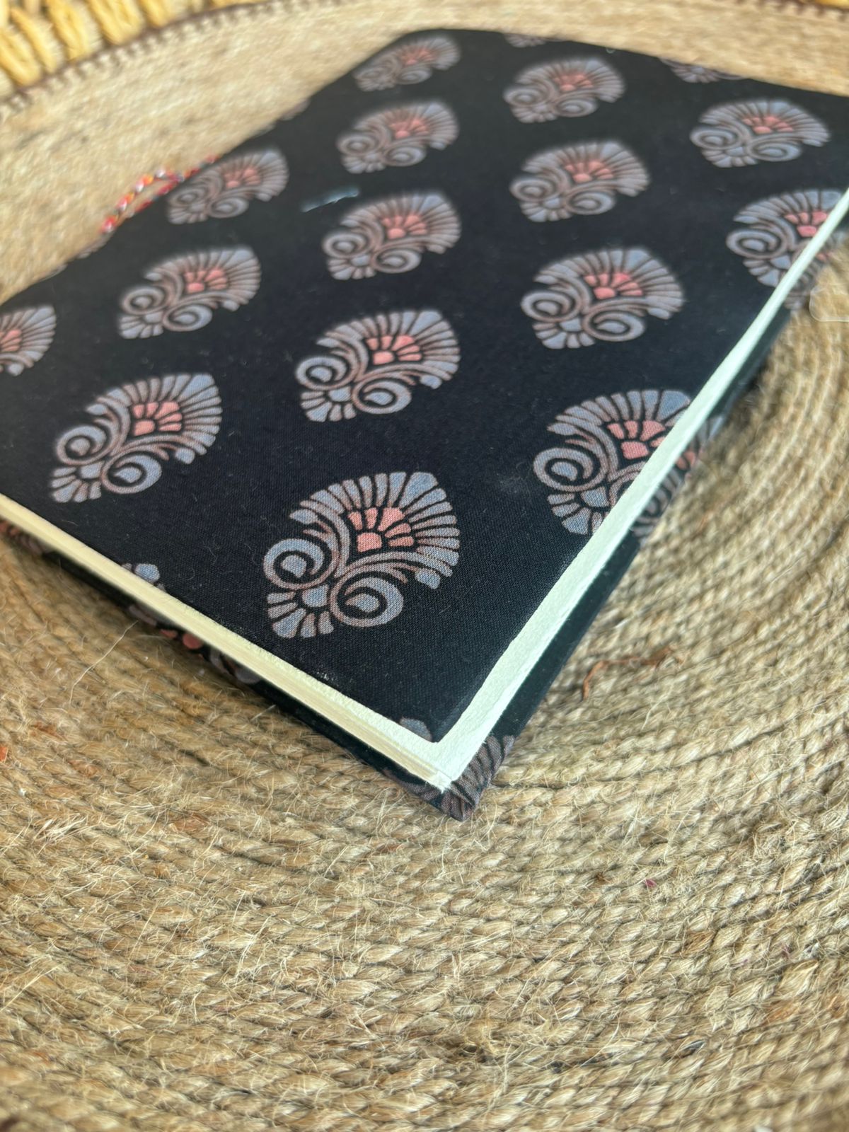 Block Printed Black Notebook