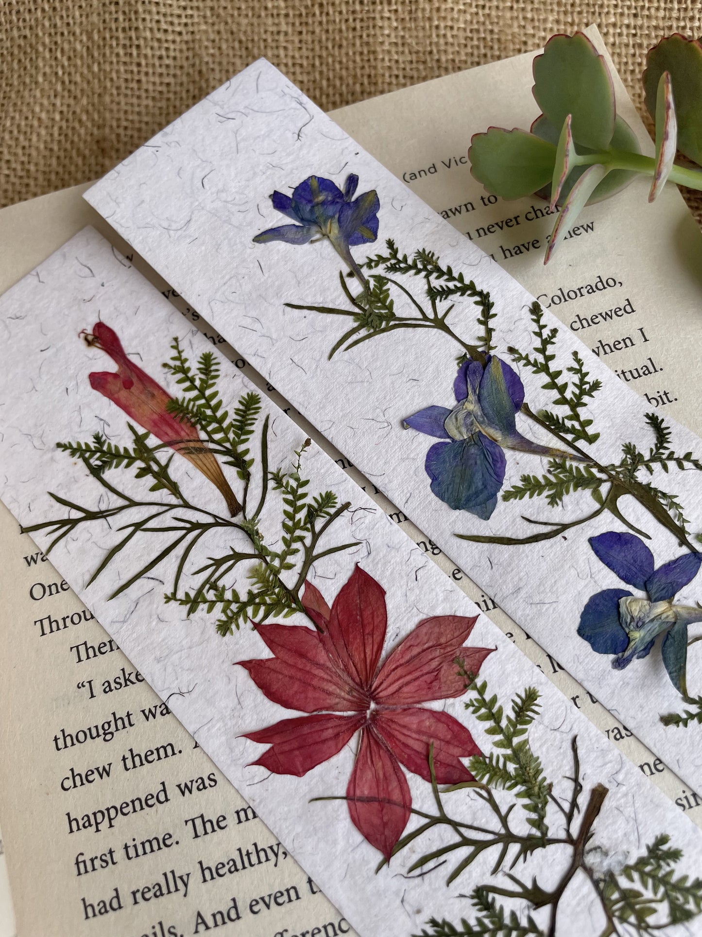 Flower Pressed Bookmarks