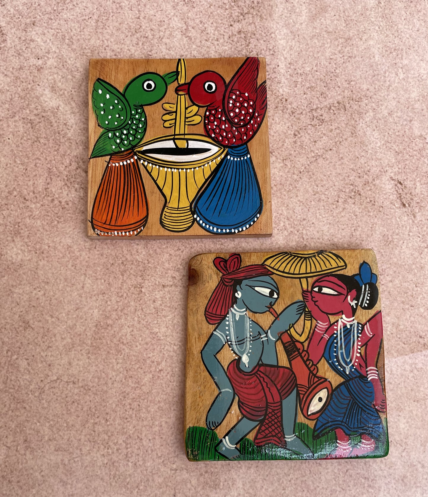 Pattachitra Wooden Coasters ( Set of 2 )
