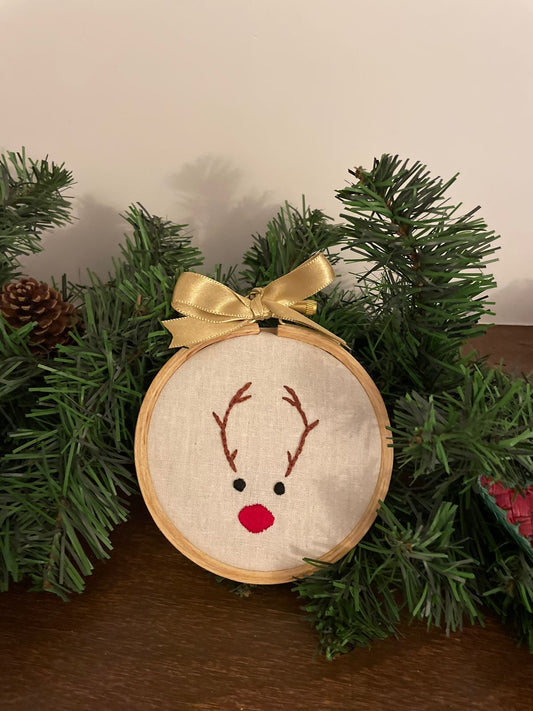 Reindeer Christmas Tree Hoop