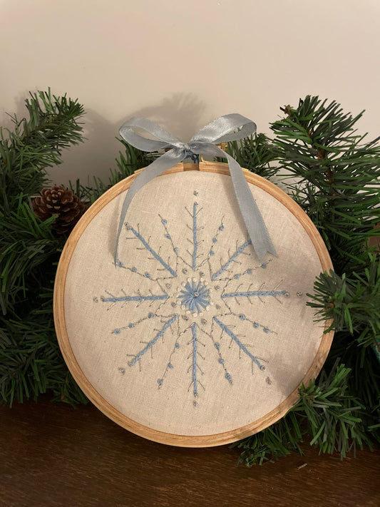 Snowflake Christmas Hoop